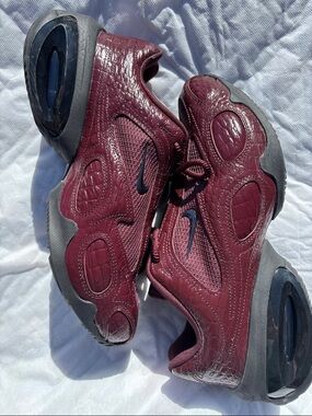 Nike Air Max Muse Y2K- Burgundy Croc Skin Sneakers